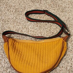 Shiraleah Mustard Quilted Crossbody Bag